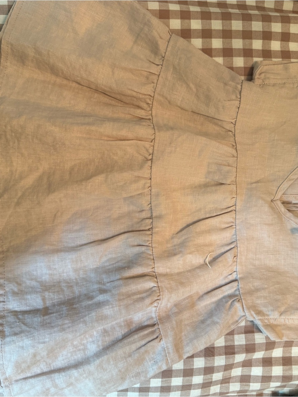 Rylee + Cru Linen Dress in Light Beige